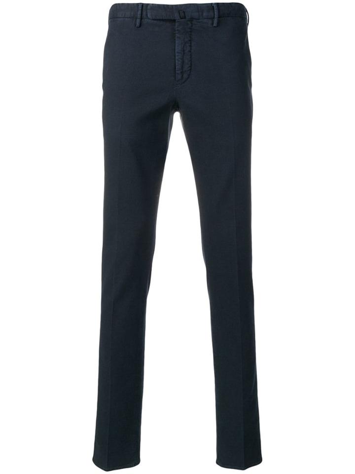 Incotex Textured Tailored Trousers - Blue