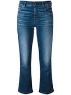 7 For All Mankind Cropped Jeans, Women's, Size: 26, Blue, Cotton/polyester/spandex/elastane