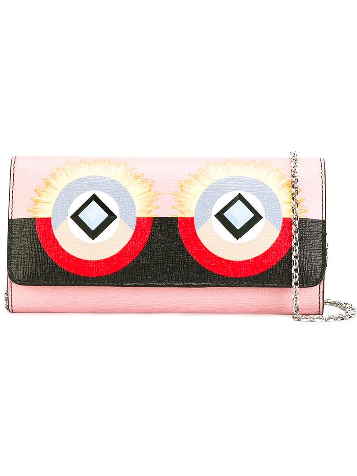 Fendi - Bug Eye Clutch Bag - Women - Calf Leather - One Size, Pink/purple, Calf Leather