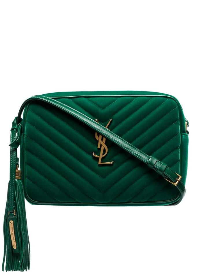 Saint Laurent Lou Quilted Cross-body Bag - Green