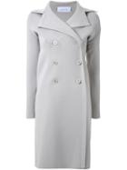 Scanlan Theodore Crepe Knit Double Breasted Coat