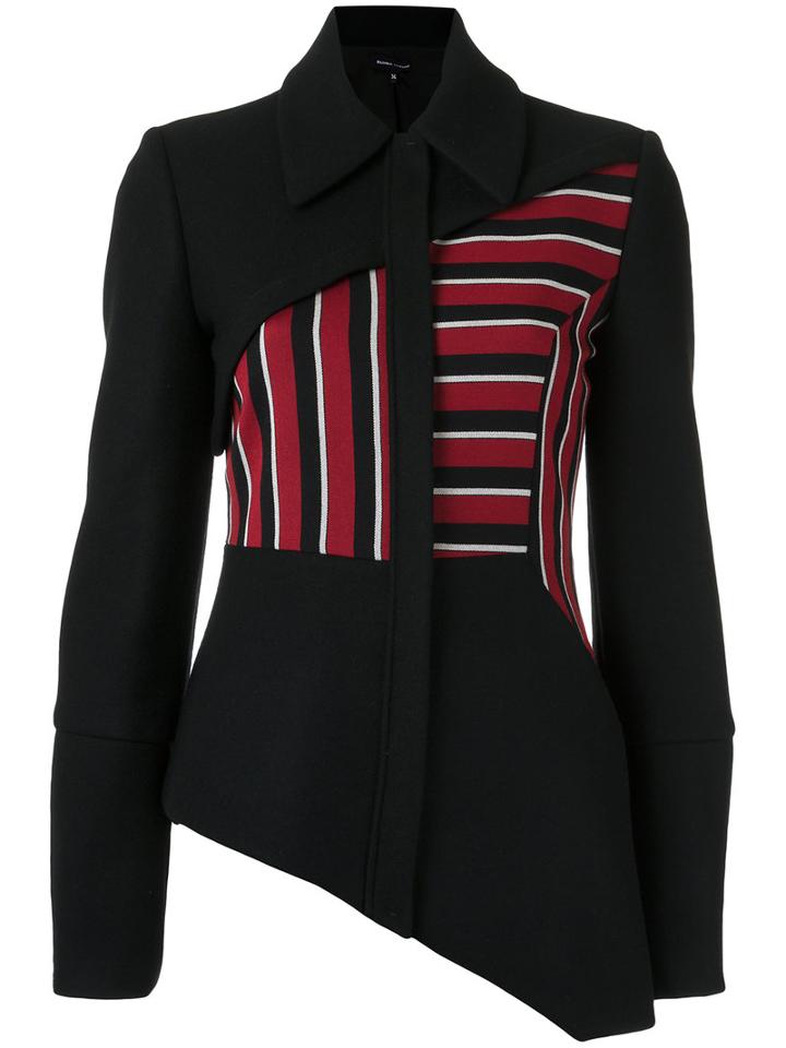 Gloria Coelho - Asymmetric Jacket - Women - Polyamide/wool - 42, Black, Polyamide/wool