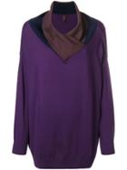Romeo Gigli Vintage 1990's Block Colour Jumper - Pink & Purple