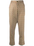 Berwich Embroidered Cropped Trousers - Neutrals