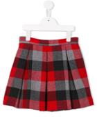 Il Gufo Plaid Skirt, Girl's, Size: 10 Yrs, Red