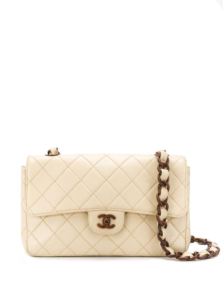 Chanel Vintage 2002's Quilted Shoulder Bag - Neutrals