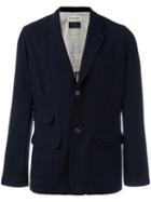 Universal Works Two Button Blazer, Men's, Size: Medium, Blue, Cotton/acrylic/polyester/wool