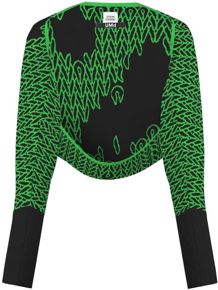 Opening Ceremony - Umd X Opening Ceremony Shrug Cardigan - Women - Merino - One Size, Women's, Green, Merino