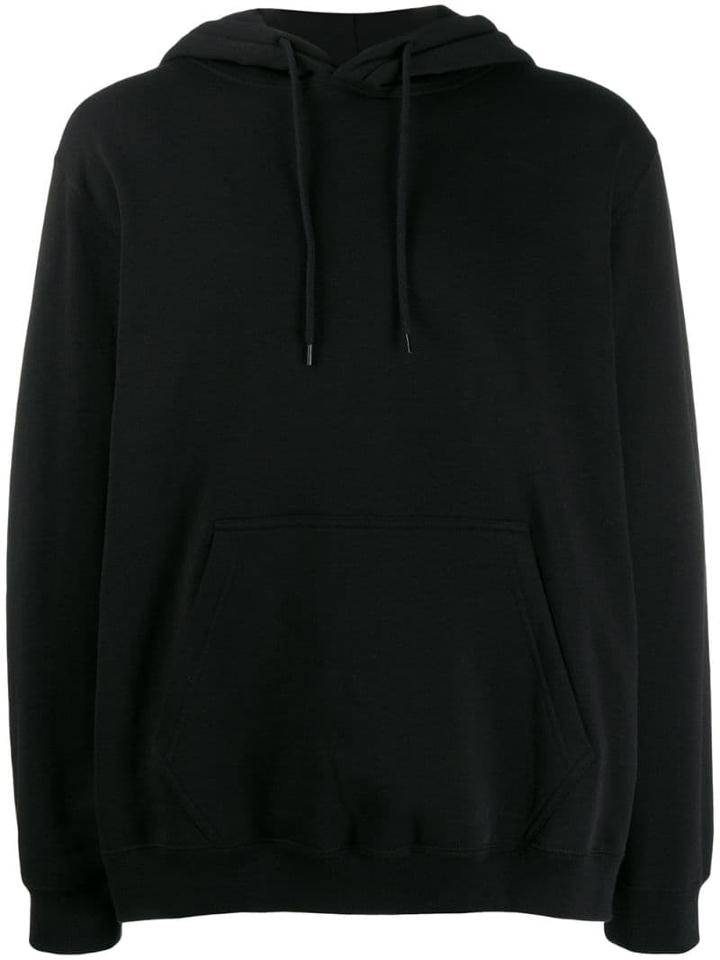 Msgm Oversized Logo Print Hoodie - Black