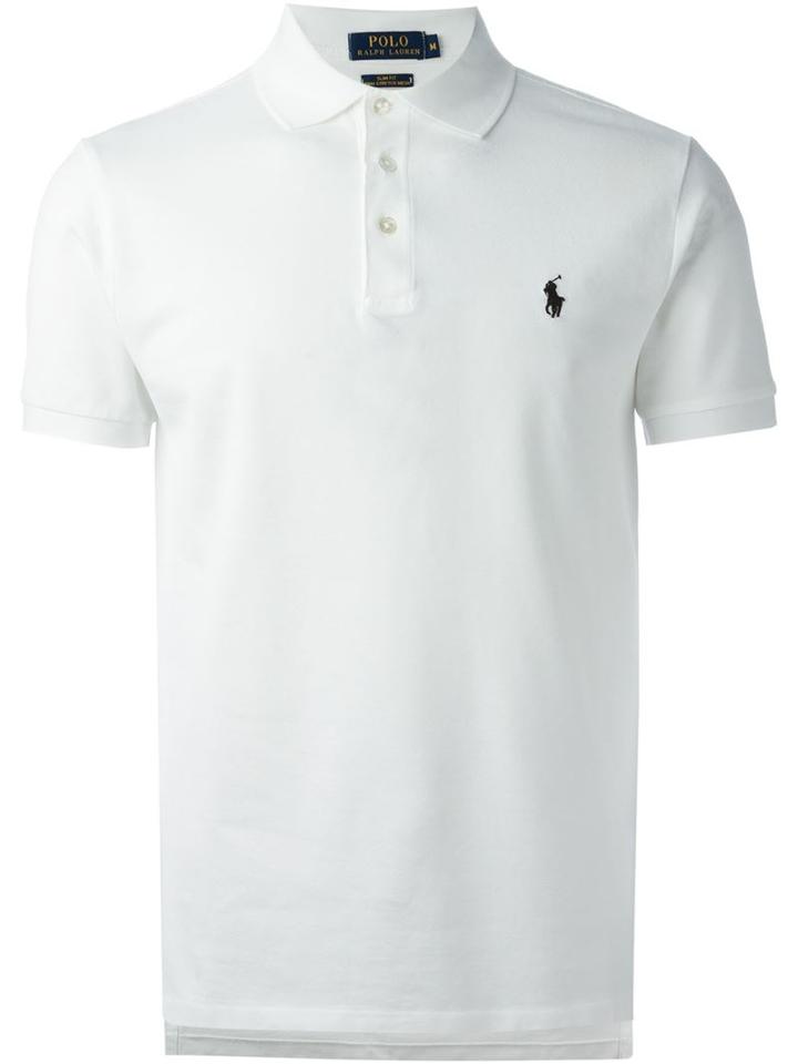 Polo Ralph Lauren Embroidered Logo Polo Shirt, Men's, Size: Small, White, Cotton/spandex/elastane