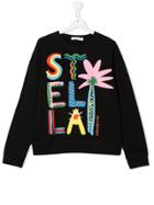 Stella Mccartney Kids Teen Logo Print Sweatshirt - Black