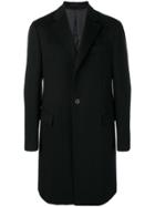 Salvatore Ferragamo Cashmere Front Button Overcoat - Blue
