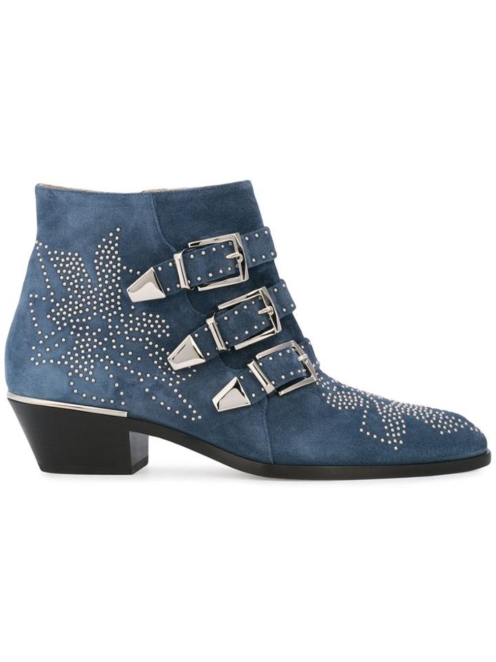 Chloé Chloé Chc17a13418 Cloudyblue Furs & Skins->calf Leather