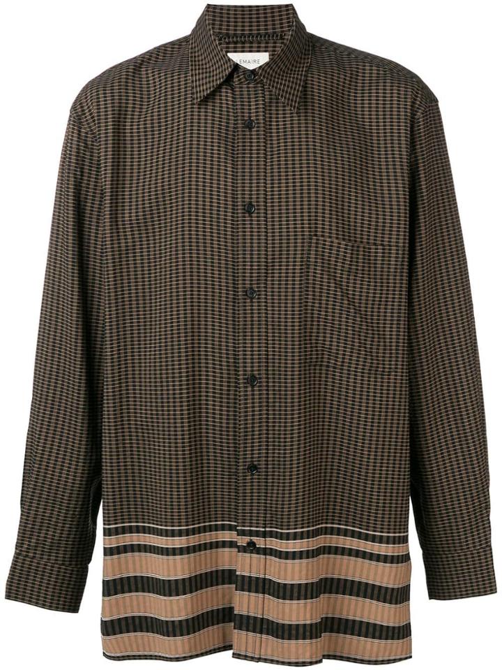 Lemaire Printed Boxy Shirt - Brown