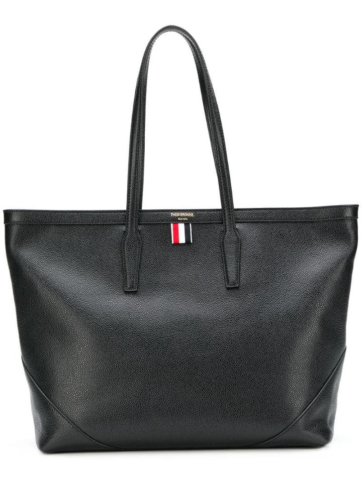 Thom Browne Textured Large Shopper Tote - Black