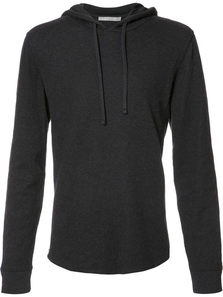 Vince Stylised Sheath Hoodie, Men's, Size: Xl, Blue, Cotton