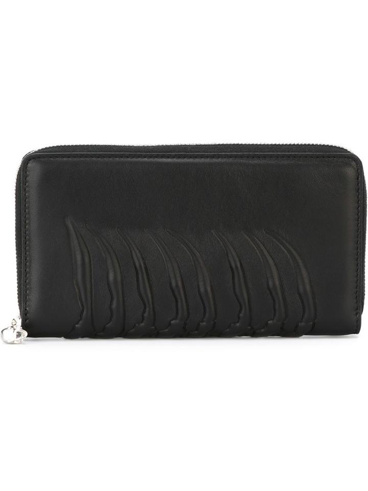 Alexander Mcqueen Ribcage Zip Around Wallet