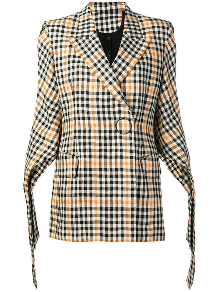 Petar Petrov Gingham Check Blazer - Neutrals