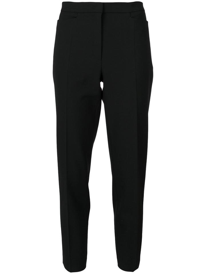 Odeeh Cropped Cigarette Trousers - Black