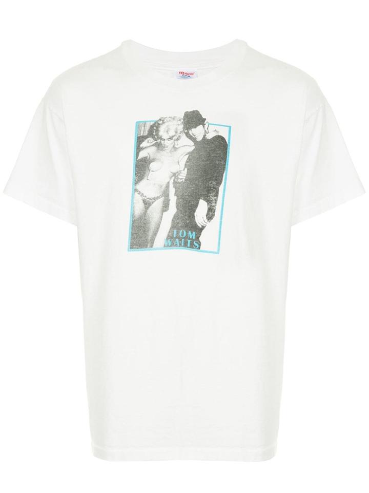 Fake Alpha Vintage Tom Waits Print T-shirt - White