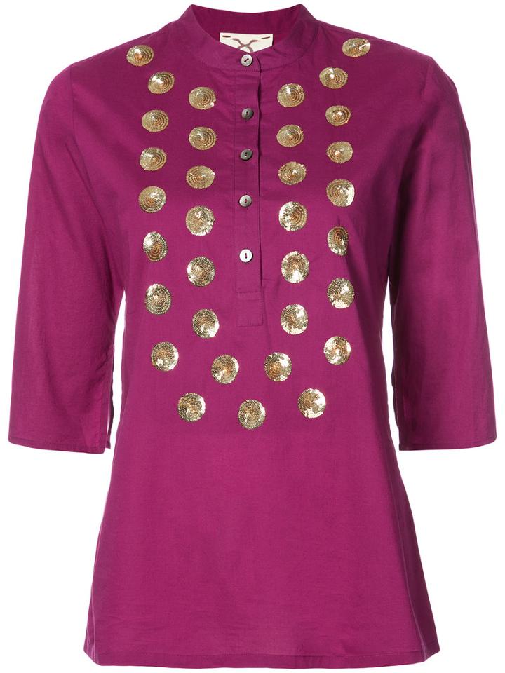Figue - Jasmine Tunic - Women - Cotton - Xs, Pink/purple, Cotton