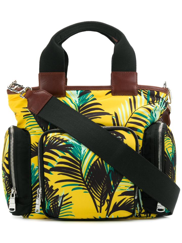 Sonia Rykiel Palm Print North-south Tote Bag - Yellow & Orange