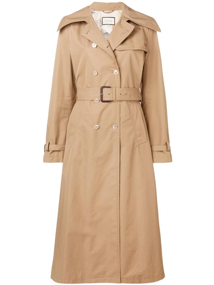 Gucci Double-breasted Belted Coat - Nude & Neutrals