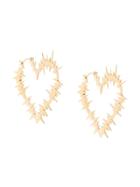 Karen Walker Electric Heart Hoop Earrings - Gold
