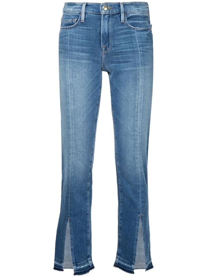 Frame Split Hem Jeans - Blue