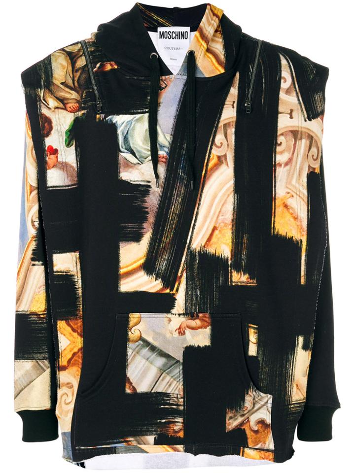 Moschino Baroque Printed Hoodie - Multicolour