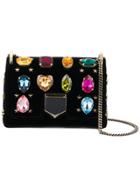 Jimmy Choo Mini Lockett Embellished Shoulder Bag - Black
