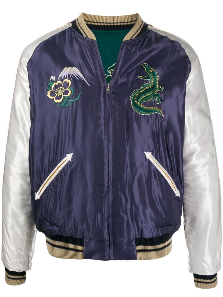 Lacoste X Taylor Toyo Reversible Bomber - Blue