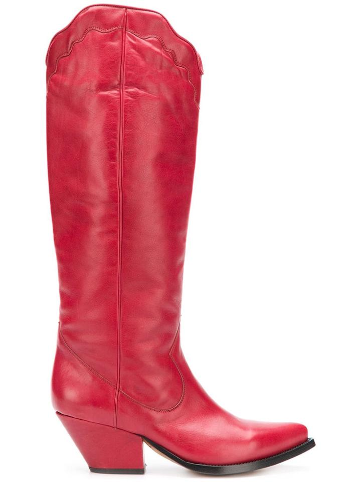 Buttero Elise Western Boots - Red