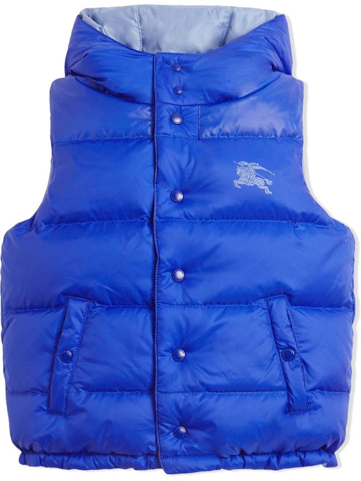 Burberry Kids Teen Reversible Gilet Jacket - Blue