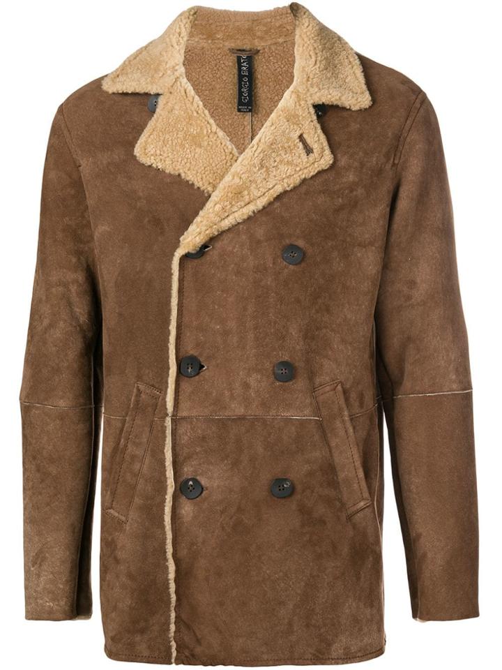 Giorgio Brato Classic Double-breasted Coat - Brown