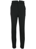 Red Valentino High-rise Slim-fit Trousers - Black