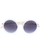 Linda Farrow - Round Frame Sunglasses - Women - Acetate/metal - One Size, Women's, Blue, Acetate/metal