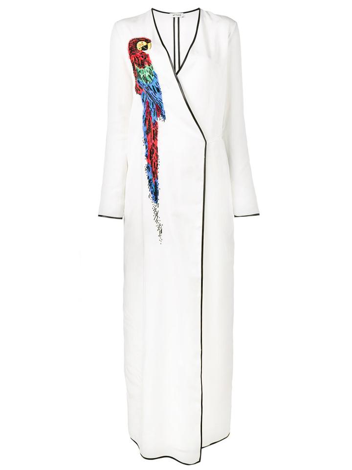Attico - Raquel Parrot Embellished Dress - Women - Lyocell - 00, White, Lyocell