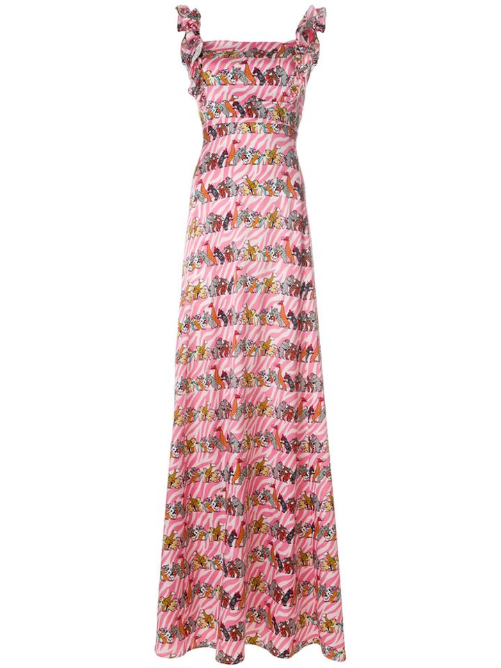Ultràchic Animal Print Dress - Pink & Purple