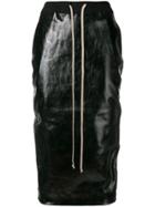 Rick Owens Drkshdw Elasticated Varnished Skirt - Black