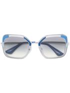 Prada Eyewear Cinéma Oversized Sunglasses - Blue