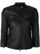 R13 Fitted Leather Jacket - Black
