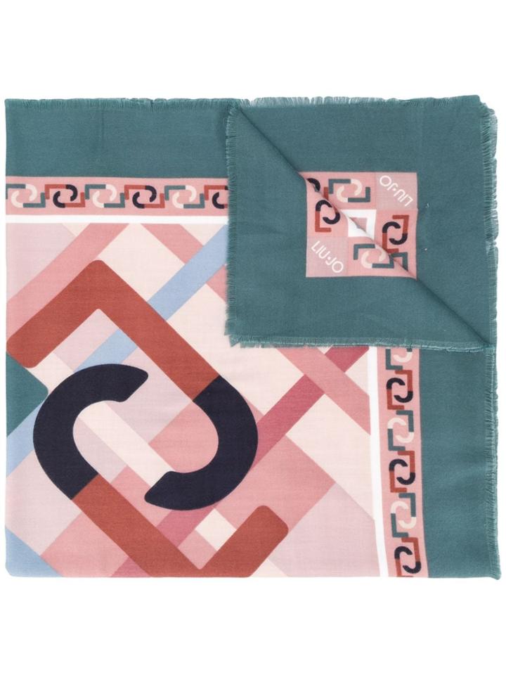 Liu Jo Pattern Print Scarf - Green