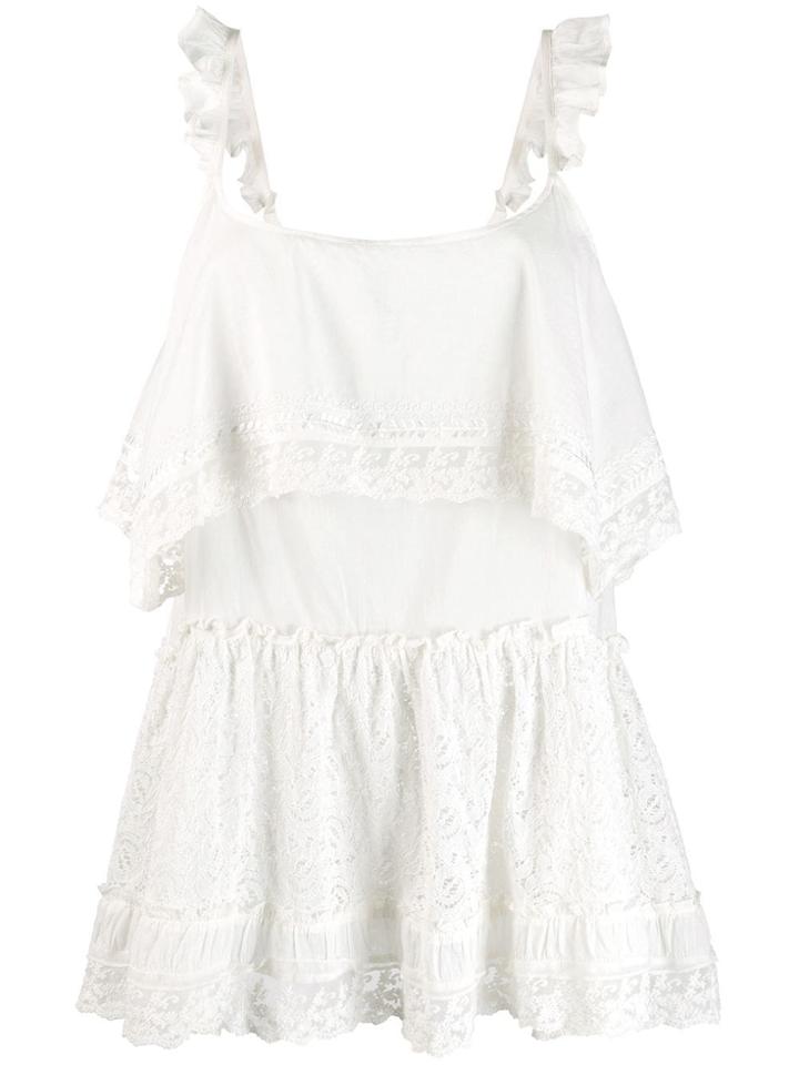 Twin-set Embroidered Lace Top - White