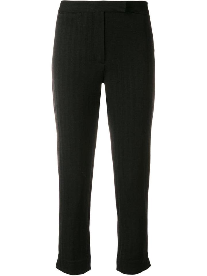 Ann Demeulemeester Slim-fit Cropped Trousers - Black