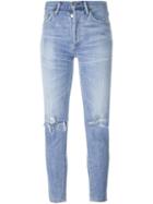 Citizens Of Humanity Distressed Skinny Jeans, Women's, Size: 29, Blue, Cotton/rayon