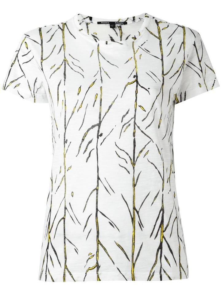Proenza Schouler Branch Print T-shirt, Women's, Size: Xs, White, Cotton