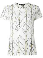 Proenza Schouler Branch Print T-shirt, Women's, Size: Xs, White, Cotton