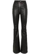 Sprwmn High-waisted Flared Leather Trousers - Black