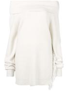 Stella Mccartney Off The Shoulder Knit Sweater - White